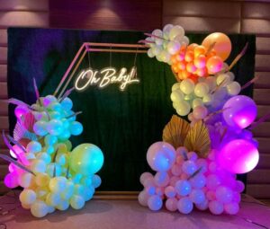 Elegant baby shower decoration