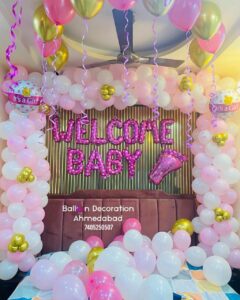 Welcome baby girl decoration