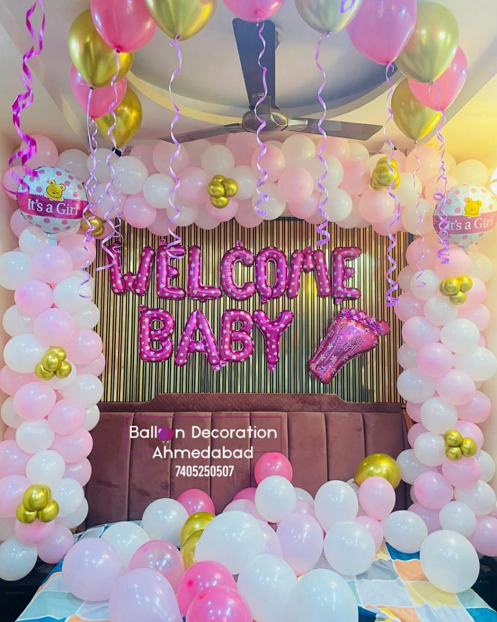 Welcome baby girl decoration