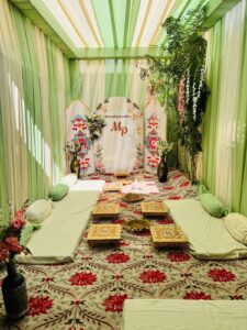 Home Decoration outside light green theme