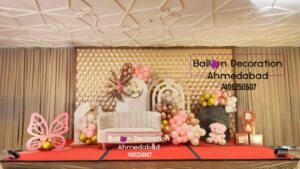Baby shower decoration with pastel theme